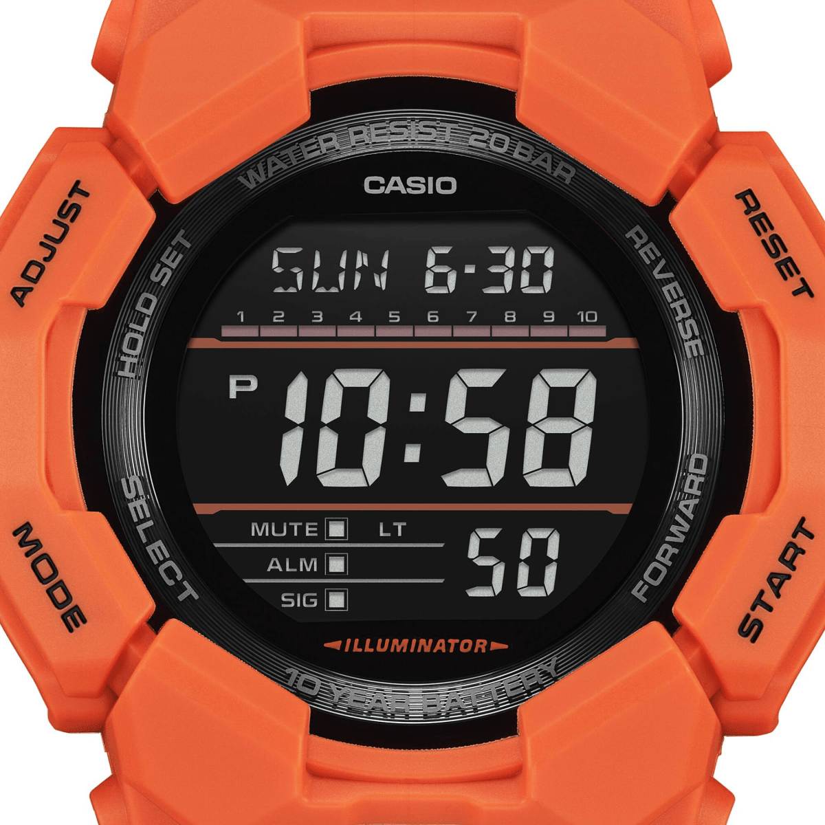 CASIO G - Shock Standard Digital Orange Men's Watch | GD - 010 - 4DR | TIME Watches