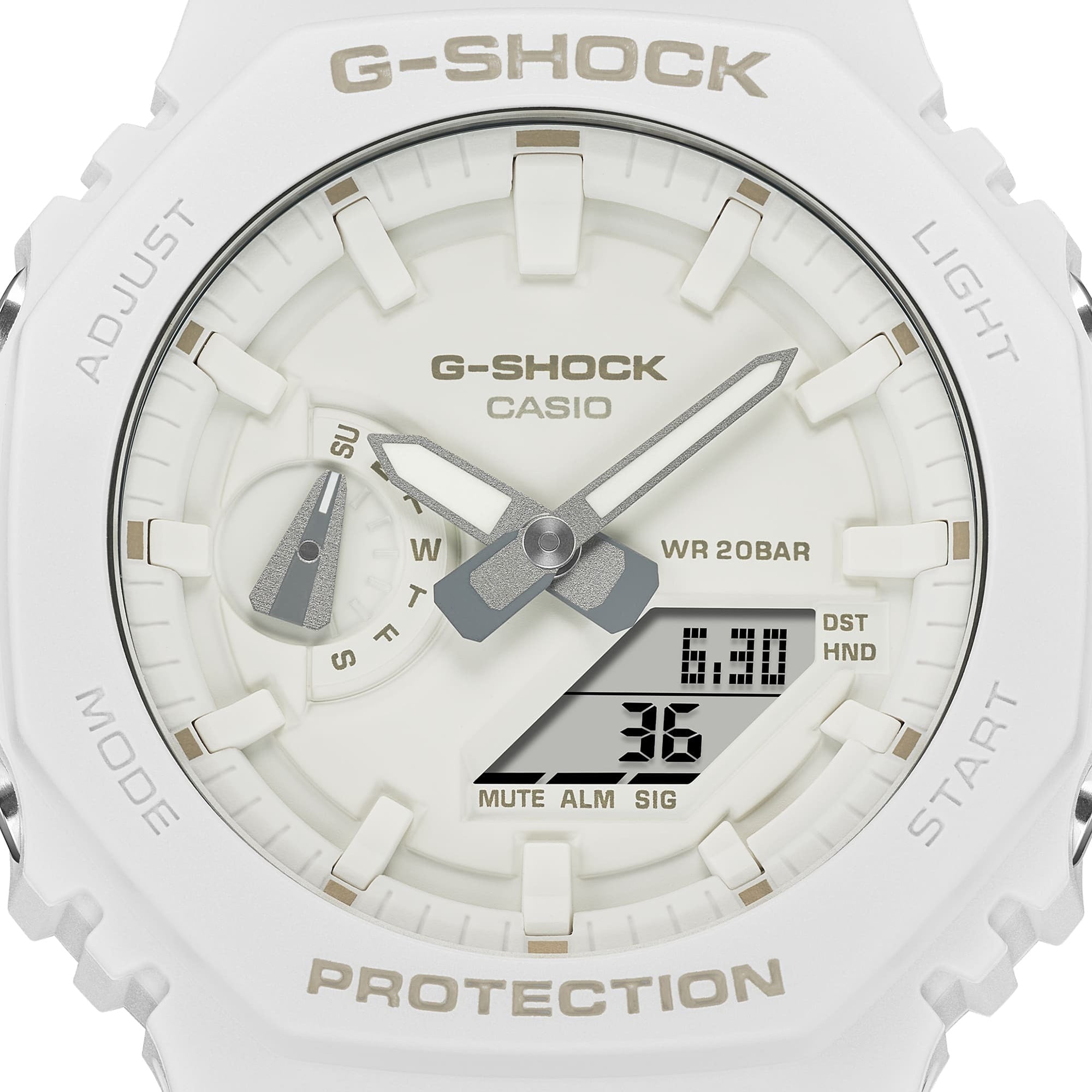 CASIO G-Shock Digital-Analog Casual Men's White Watch | GA-2100-7A7DR