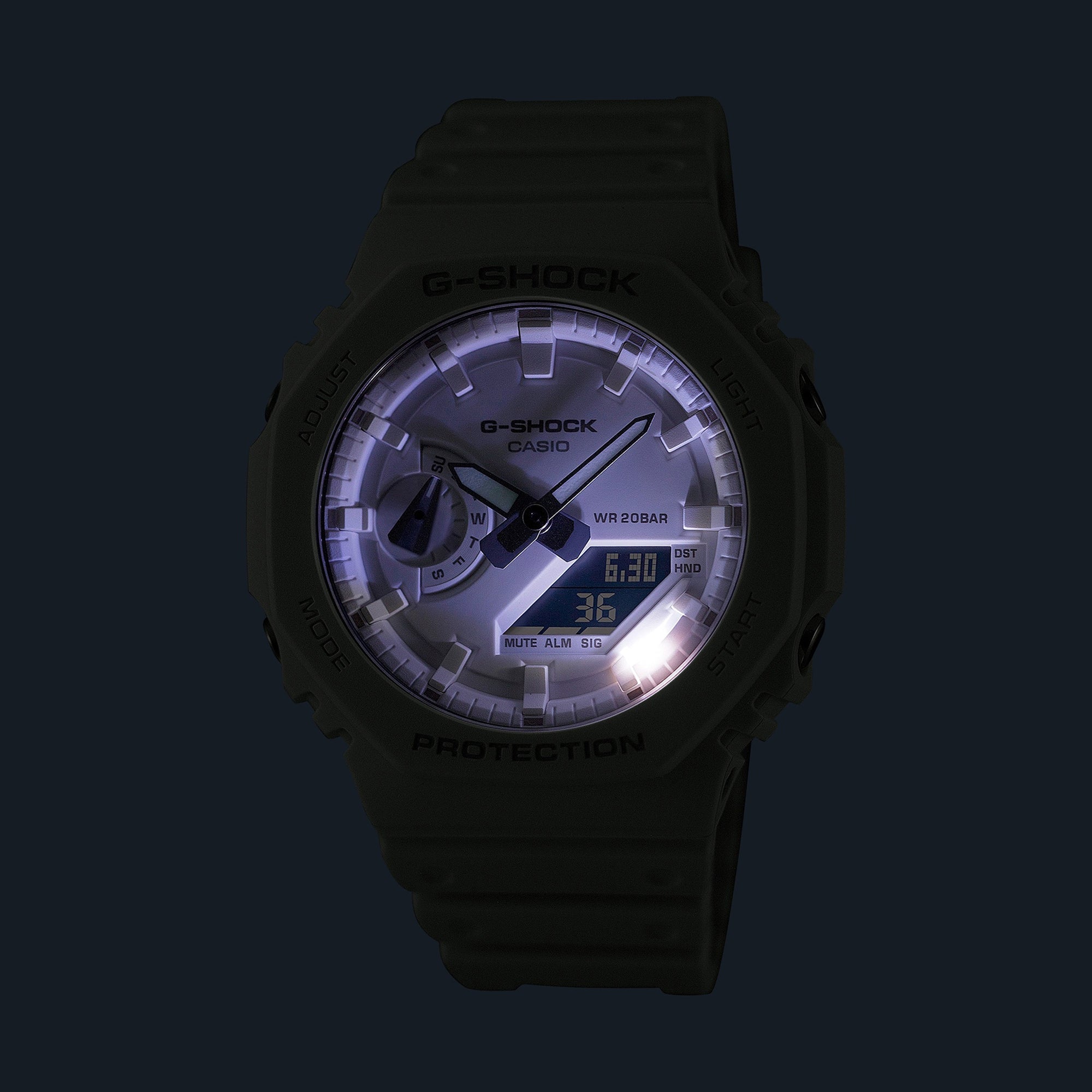 CASIO G-Shock Digital-Analog Casual Men's White Watch | GA-2100-7A7DR