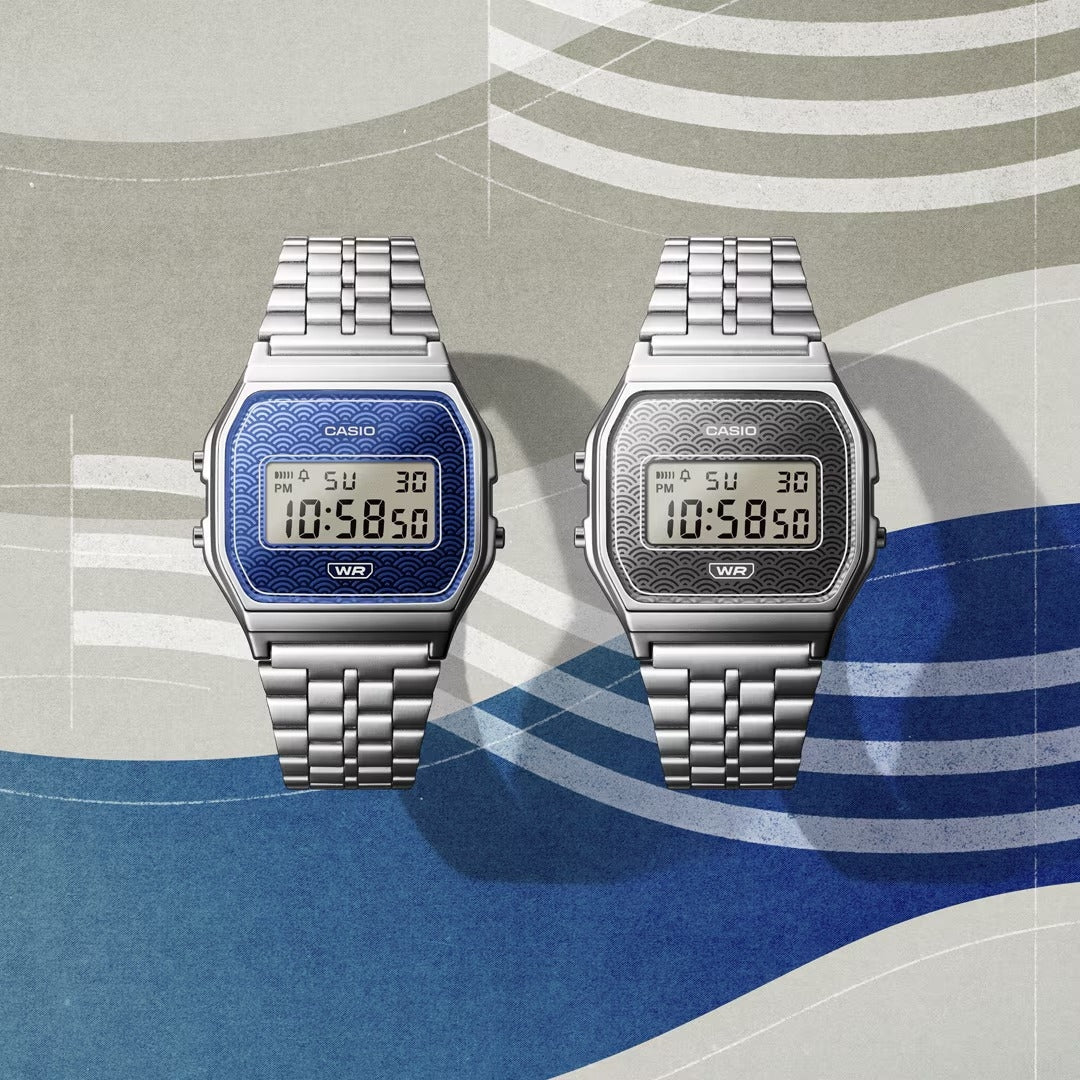 Casio Vintage Grey Dial and Silver Steel Bracelet 37mm Unisex Watch | A159WEVJ-7DR | TIME Watches
