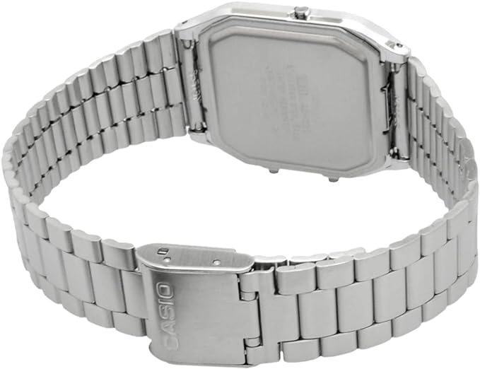 CASIO Vintage Silver & Black Analogue Digital Men's Watch | AQ230A-1DMQ | Time Watch Specialists