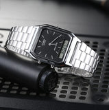 CASIO Vintage Silver & Black Analogue Digital Men's Watch | AQ230A-1DMQ | Time Watch Specialists
