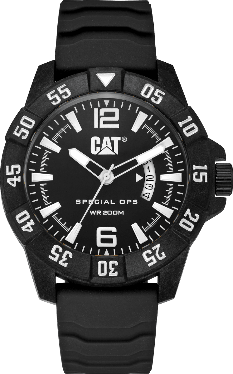 CAT Special Ops 4 Black Dial Black Strap Men's Watch | K4.121.21.132 | TIME Watches