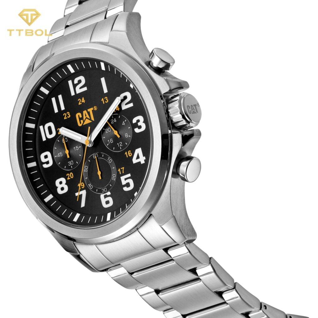 CAT SS Black Dial Chronograph Stainless Steel Men’s Watch | PU.143.11.117 | TIME Watches