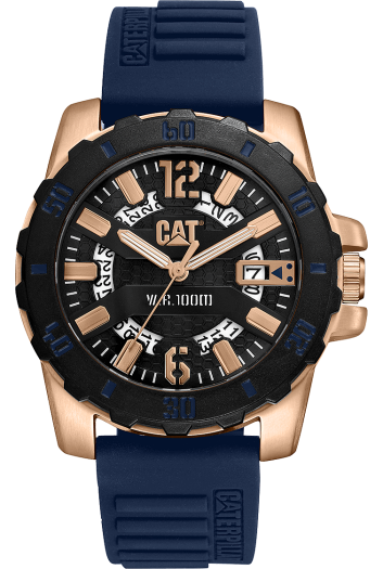 CAT Steel Barricade Blue & Rose Gold Men’s Watch | AR.191.26.639