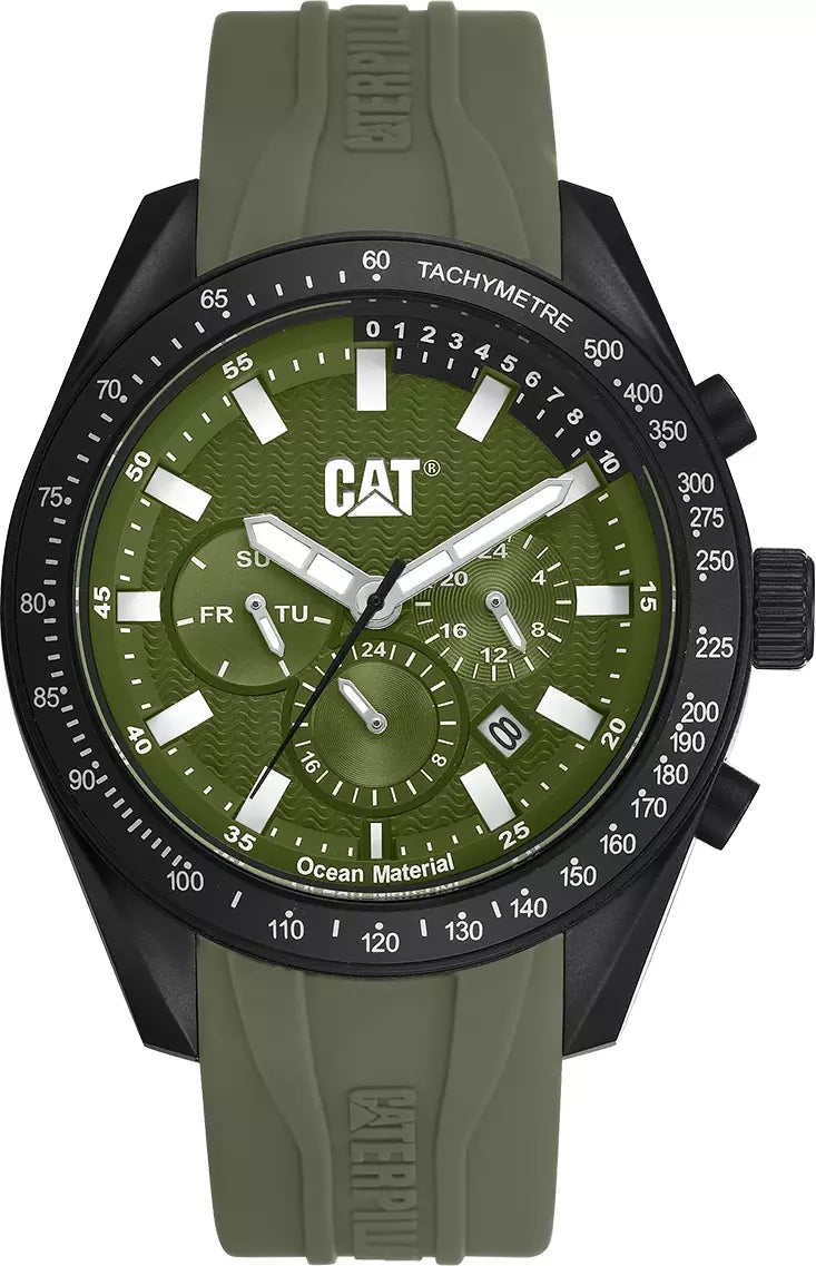 CAT Oceania Green Multi-Dial Calendar Green Strap Women's Watch | LQ.169.23.321