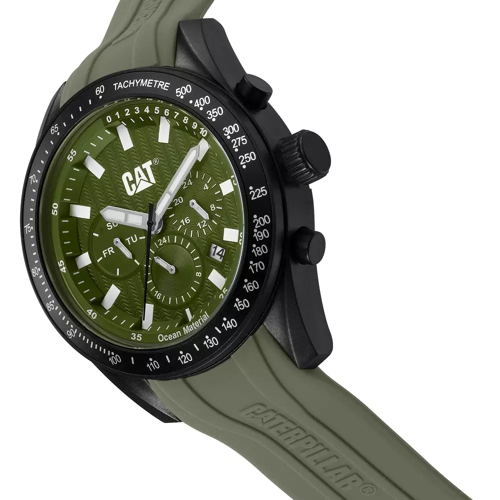 CAT Oceania Green Multi-Dial Calendar Green Strap Women's Watch | LQ.169.23.321