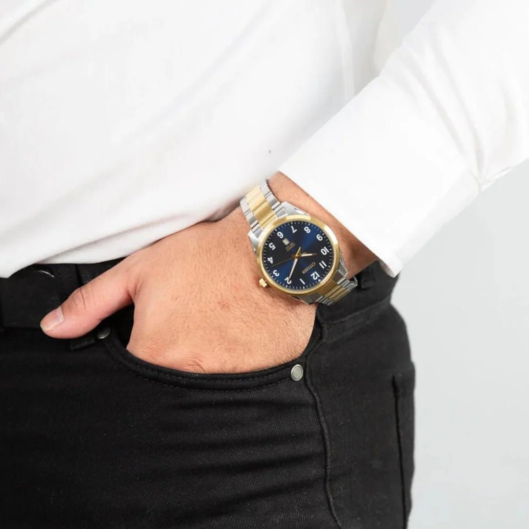 Citizen Blue Rose Gold Stainless Steel Men's Watch | BI1036 - 57L | TIME Watches