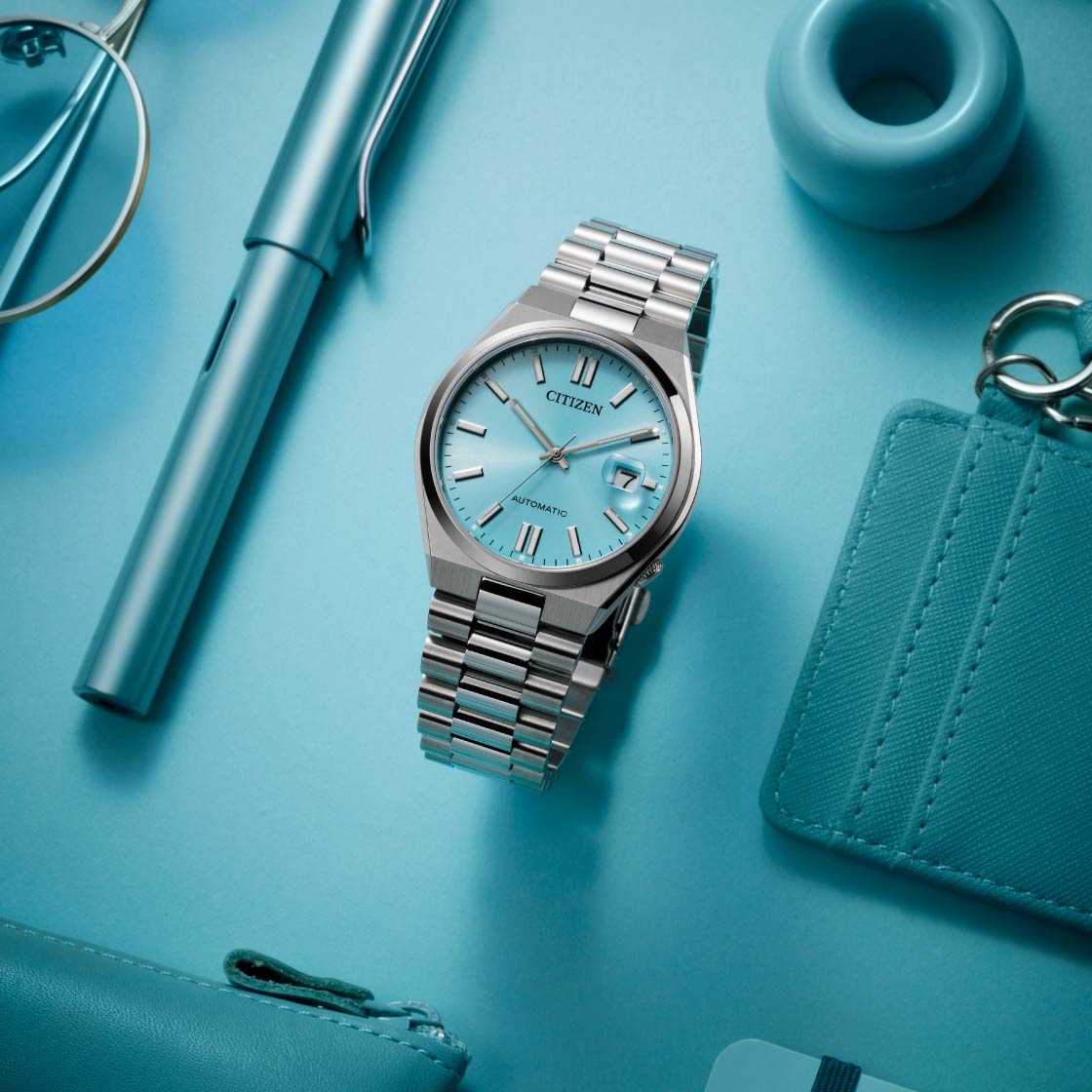Citizen Tsuyosa Automatic Turquoise Dial Stainless Steel Men's Watch | NJ0151 - 88M | TIME Watches
