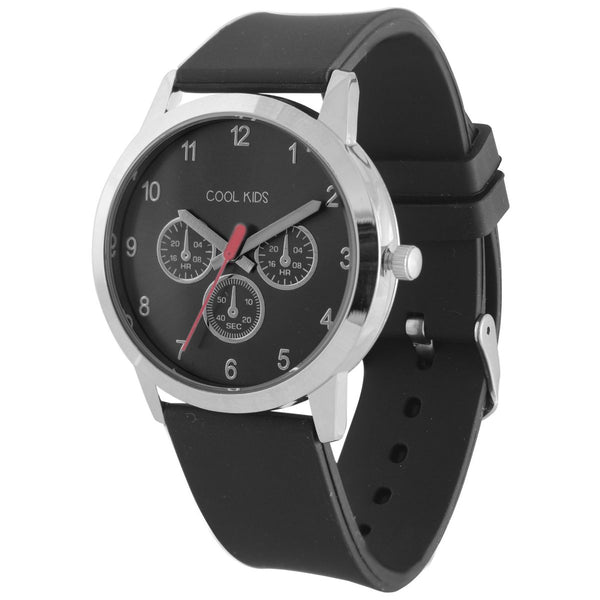 Cool Kids Oxford Mid-Size Black Chrono Watch | CL238SB