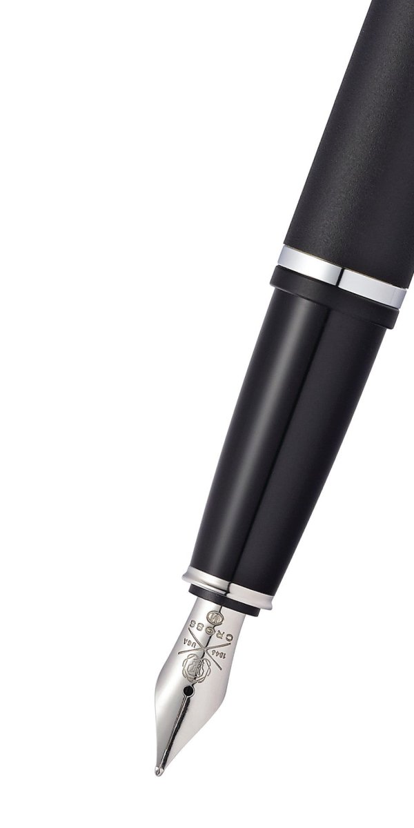 CROSS Calais Matte Black Fountain Pen | AT0116 - 14MS | TIME Watches