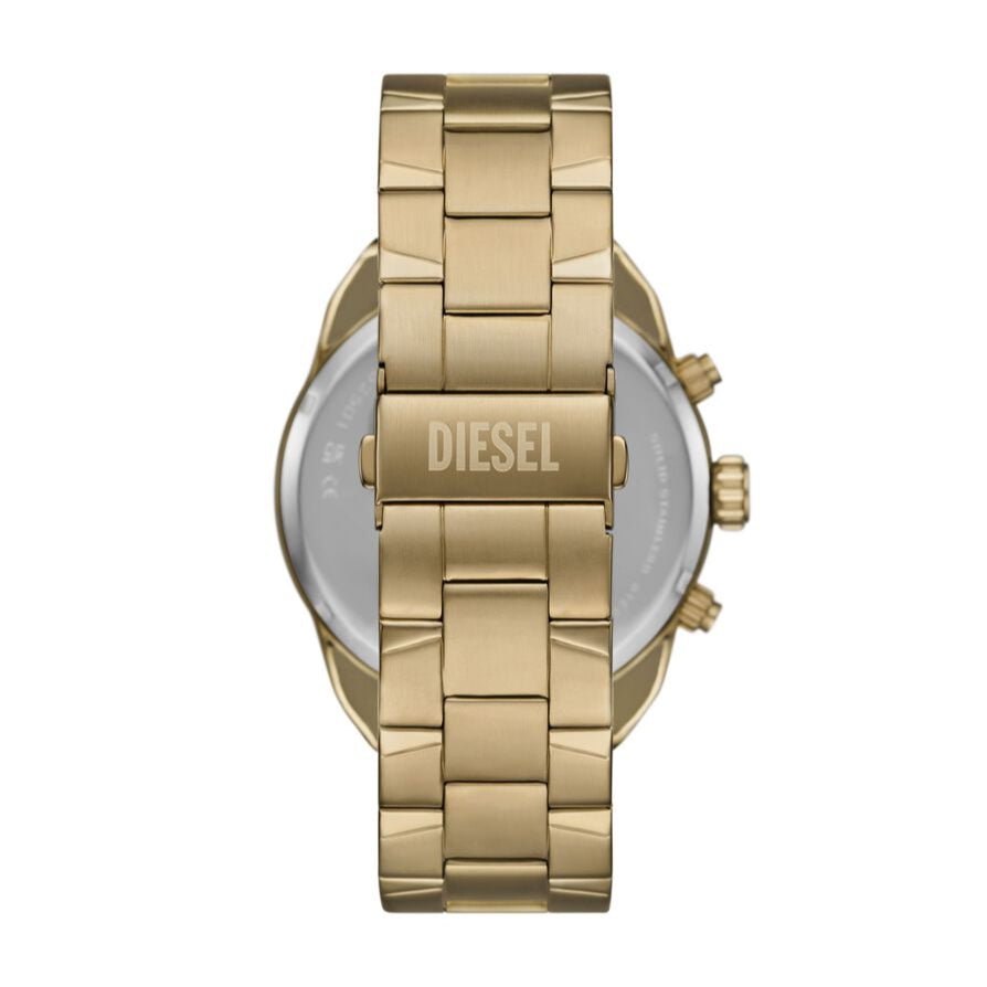 Diesel Spiked Black Dial Gold-Tone Stainless Steel Men's Watch | DZ4678