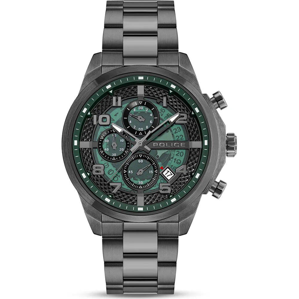 Police Soul Men's Watch – Black Dial Silver Stainless Steel Men's Watch | PEWGK0053903