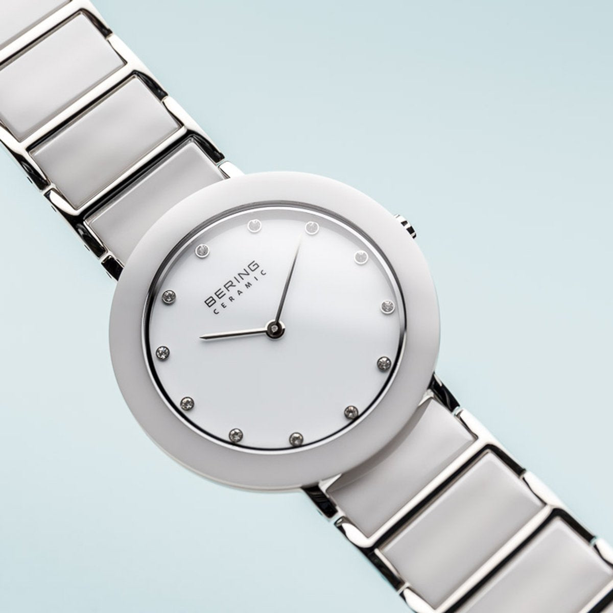 BERING Ceramic White Dial and White Ceramic Bracelet 35mm Women's Watch | 11435-754