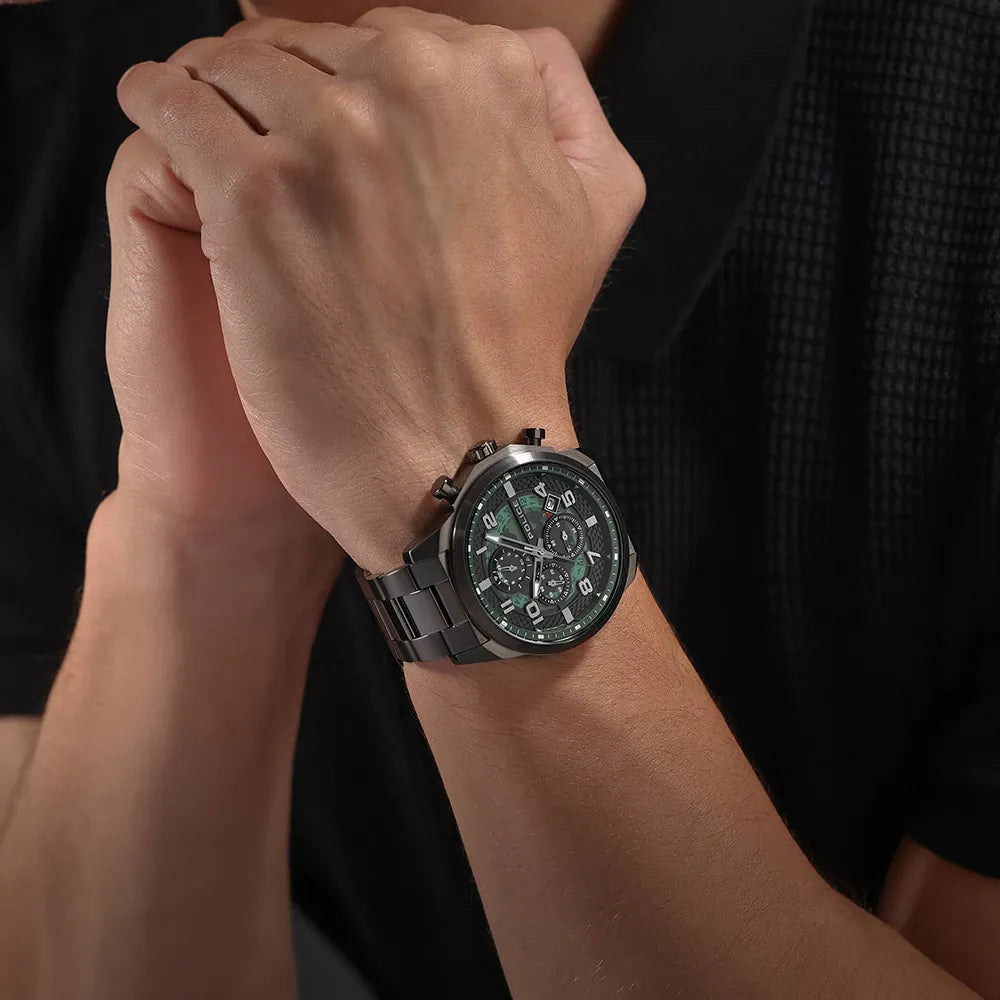 Police Soul Men's Watch – Black Dial Silver Stainless Steel Men's Watch | PEWGK0053903