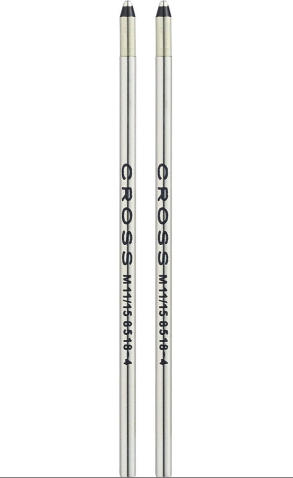 CROSS Mini Ballpoint Pen Refill - Black - Medium - Dual Pack | 8518-4