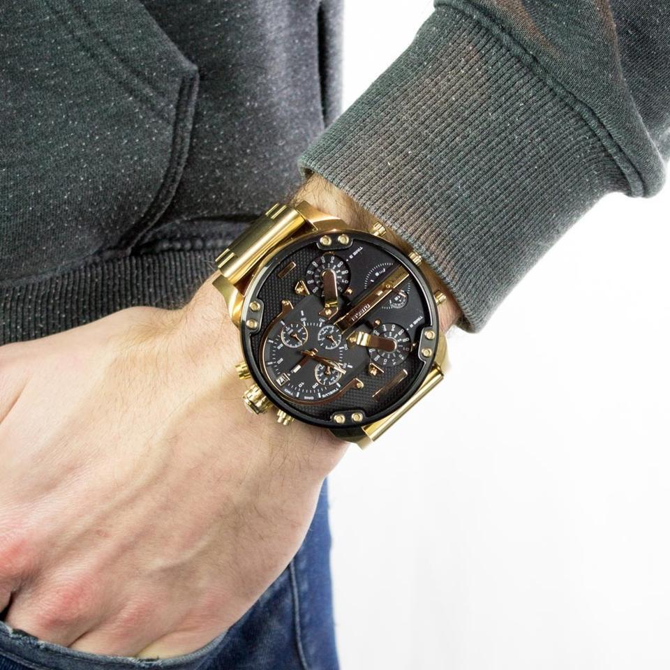 Diesel Mr. Daddy 2.0 Black & Gold Stainless Steel 57mm Men's Watch | DZ7333