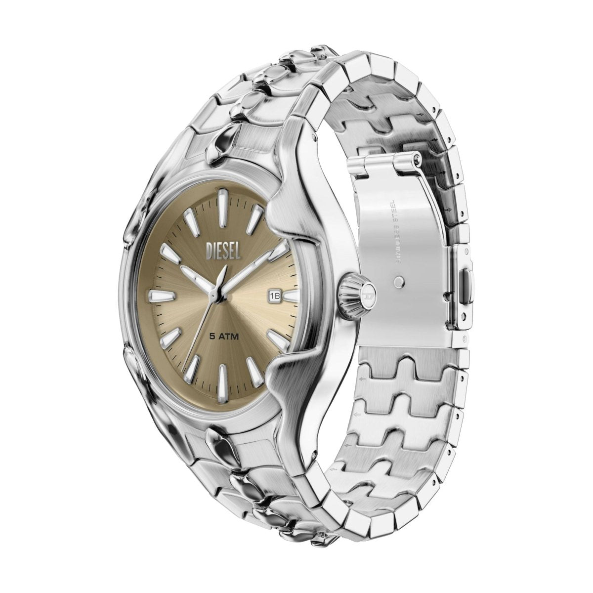 Diesel D - Sruptor Silver and Gold Stainless Steel 42mm Men's Watch | DZ2214 | TIME Watches