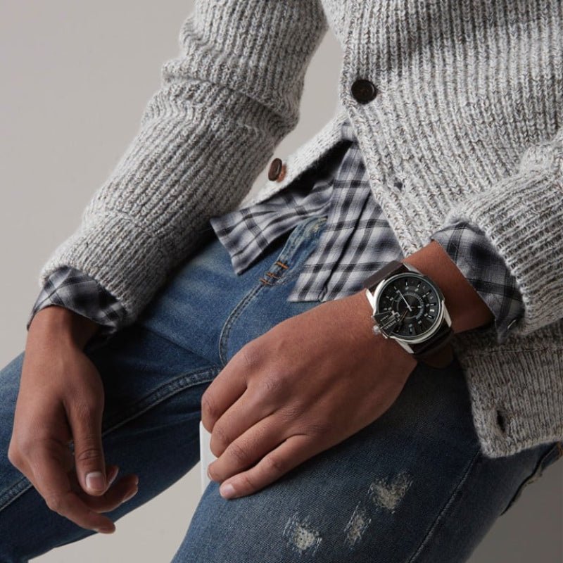 Diesel Mega Chief Grey Dial Men's Watch | DZ1206 | Time Watch Specialists