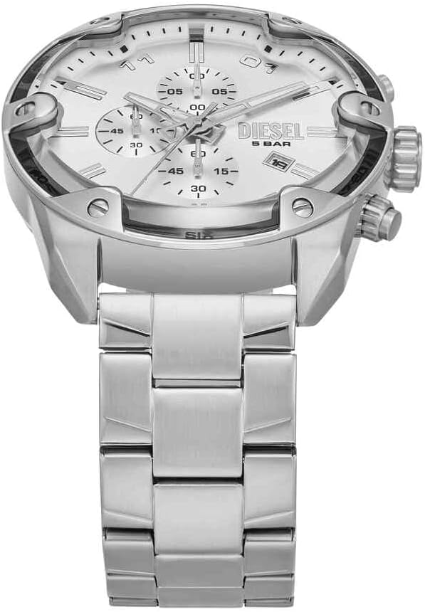 Diesel Spiked Stainless Steel Silver Men's Dress Watch | DZ4677 | TIME Watches