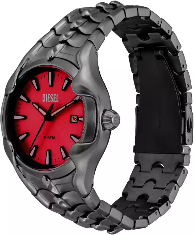 Diesel Vert Three - Hand Date Gunmetal Stainless Steel Men's Watch | DZ2199 | Time Watch Specialists