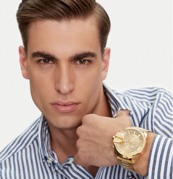 Diesel Mega Chief Gold Round Stainless Steel Men's Watch | DZ4360