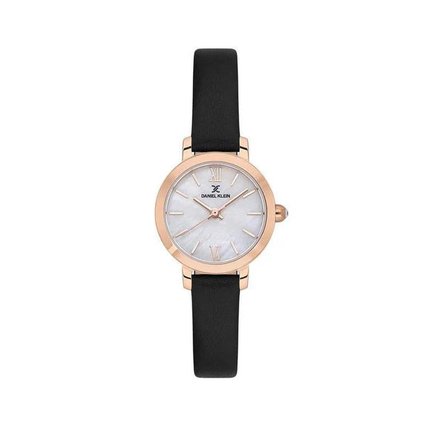 Daniel Klein White Dial Leather Women’s Watch | DK113780-6