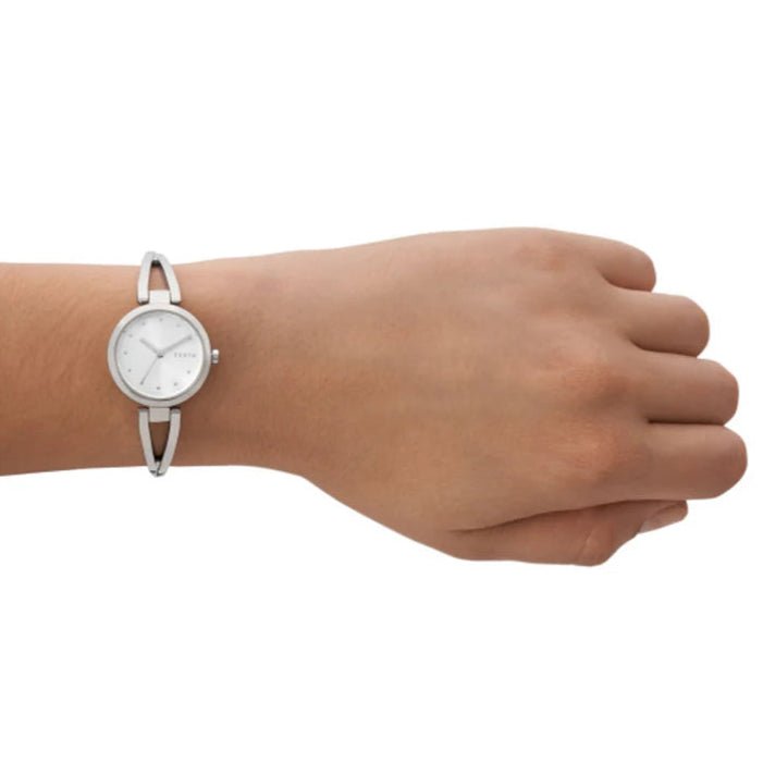 DKNY Crosswalk Silver Dial and Silver Steel Bracelet 26mm Women's Watch | NY2789 | TIME Watches