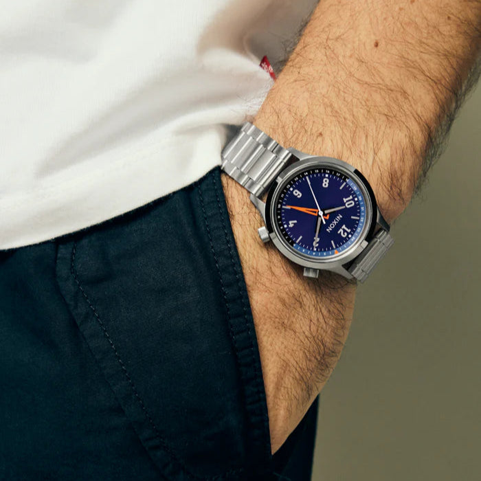 NIXON Drifter Blue Dial Stainless Steel Men’s Watch | A14225289-00