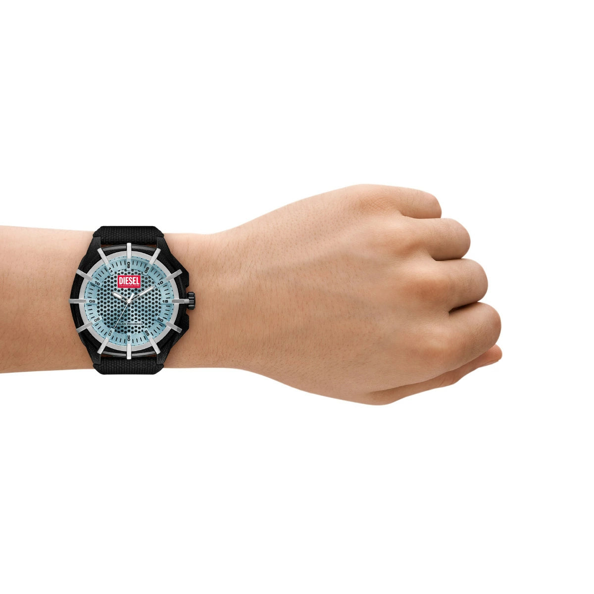 Diesel Framed Solar-Powered Blue Dial with Black Strap Men's Watch | DZ4679