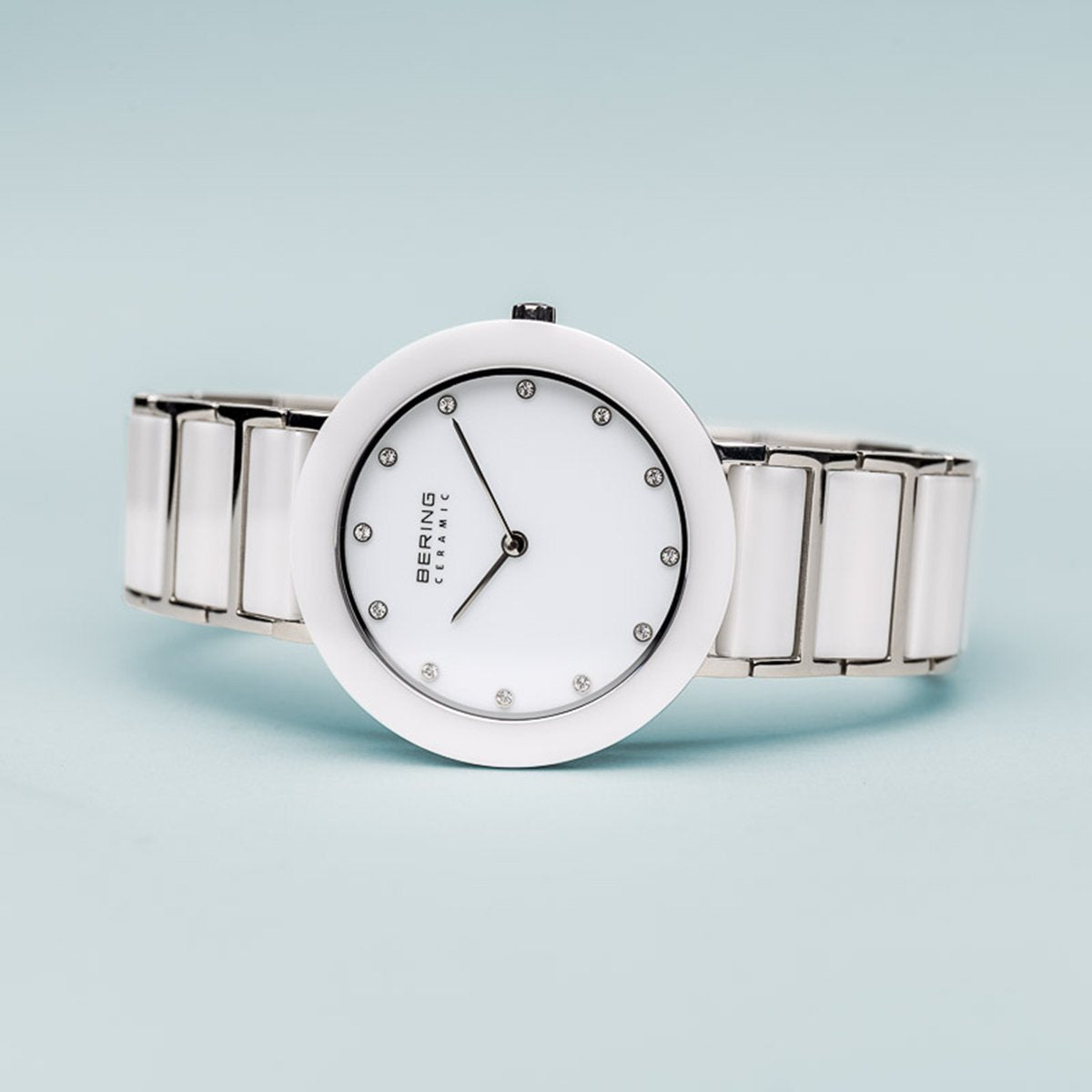 BERING Ceramic White Dial and White Ceramic Bracelet 35mm Women's Watch | 11435-754