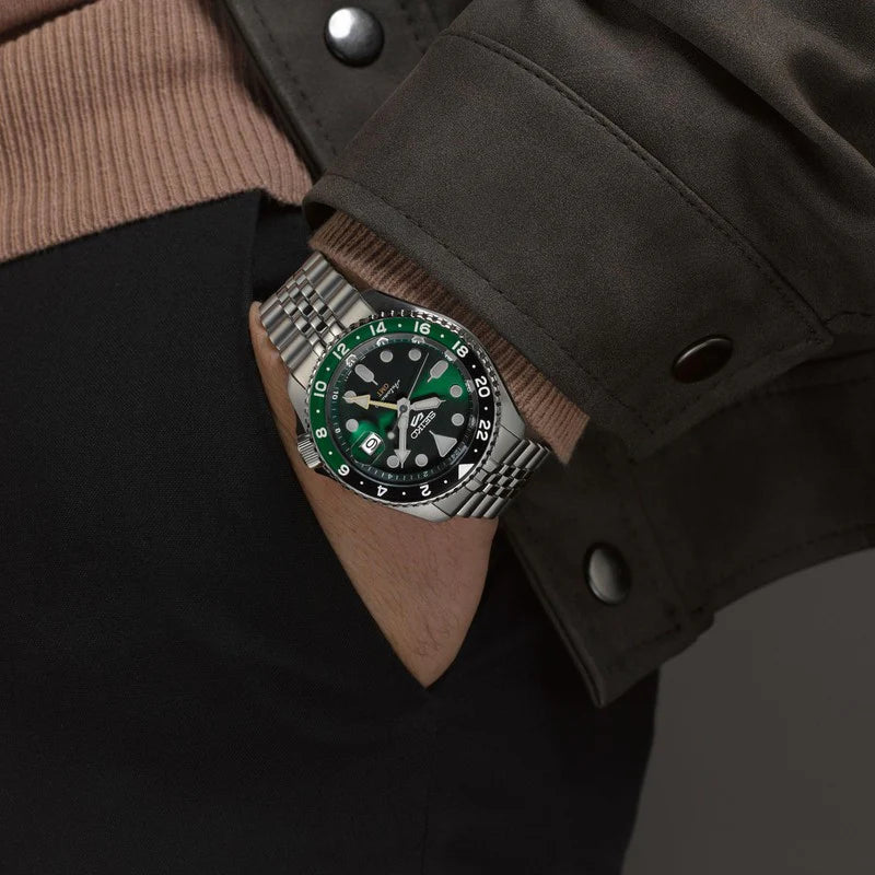 Seiko Automatic Green Dial Stainless Steel Men's Watch | SSK035K1