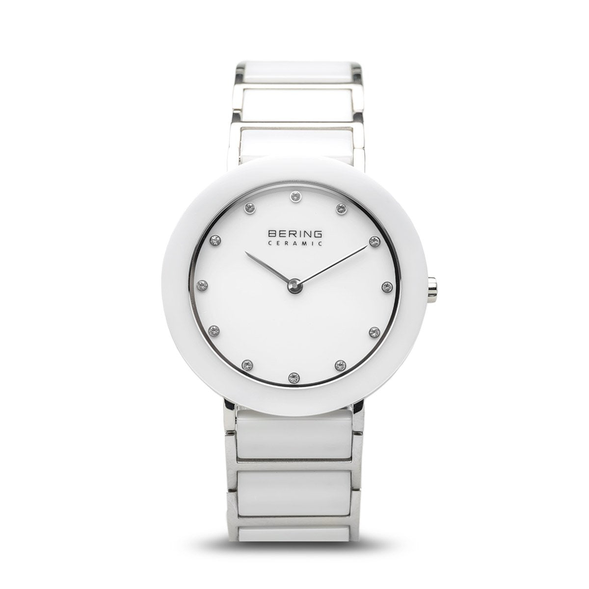 BERING Ceramic White Dial and White Ceramic Bracelet 35mm Women's Watch | 11435-754