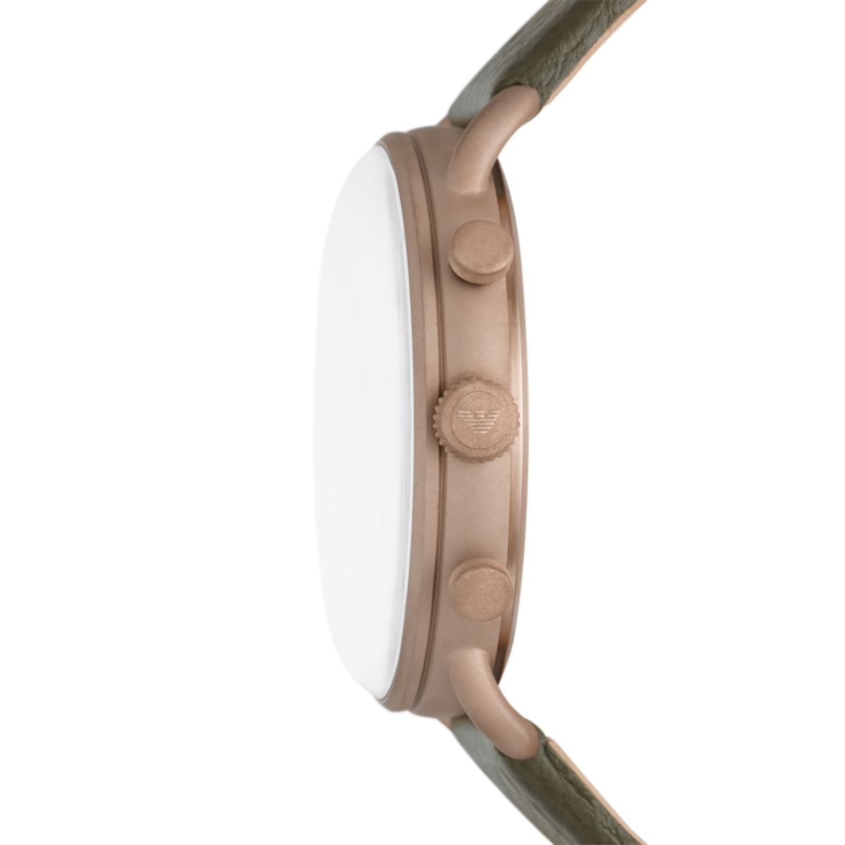 Emporio Armani Aviator Rose Gold Dial and Green Leather 44mm Men's Watch | AR11421