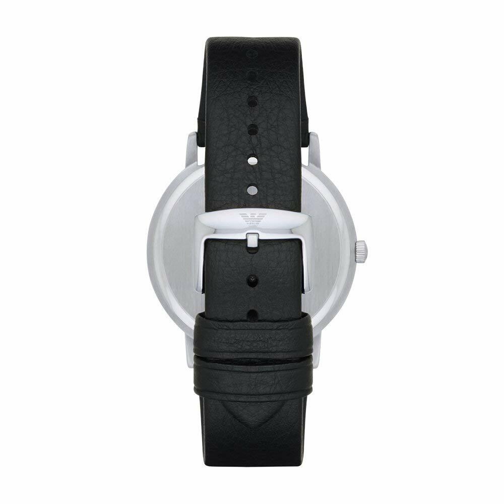Emporio Armani Classic Black Dial and Black Leather 42mm Men's Watch | AR11013