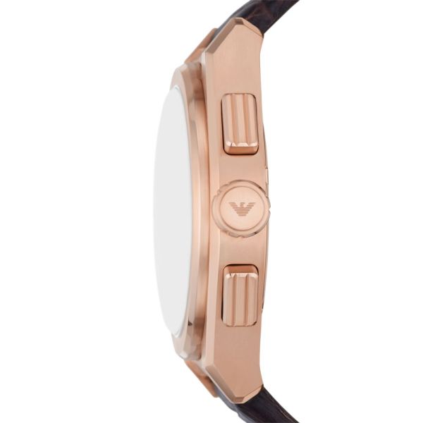 Emporio Armani Chronograph Rose Gold Dial and Rose Gold Stainless Steel 43mm Men's Watch | AR11563