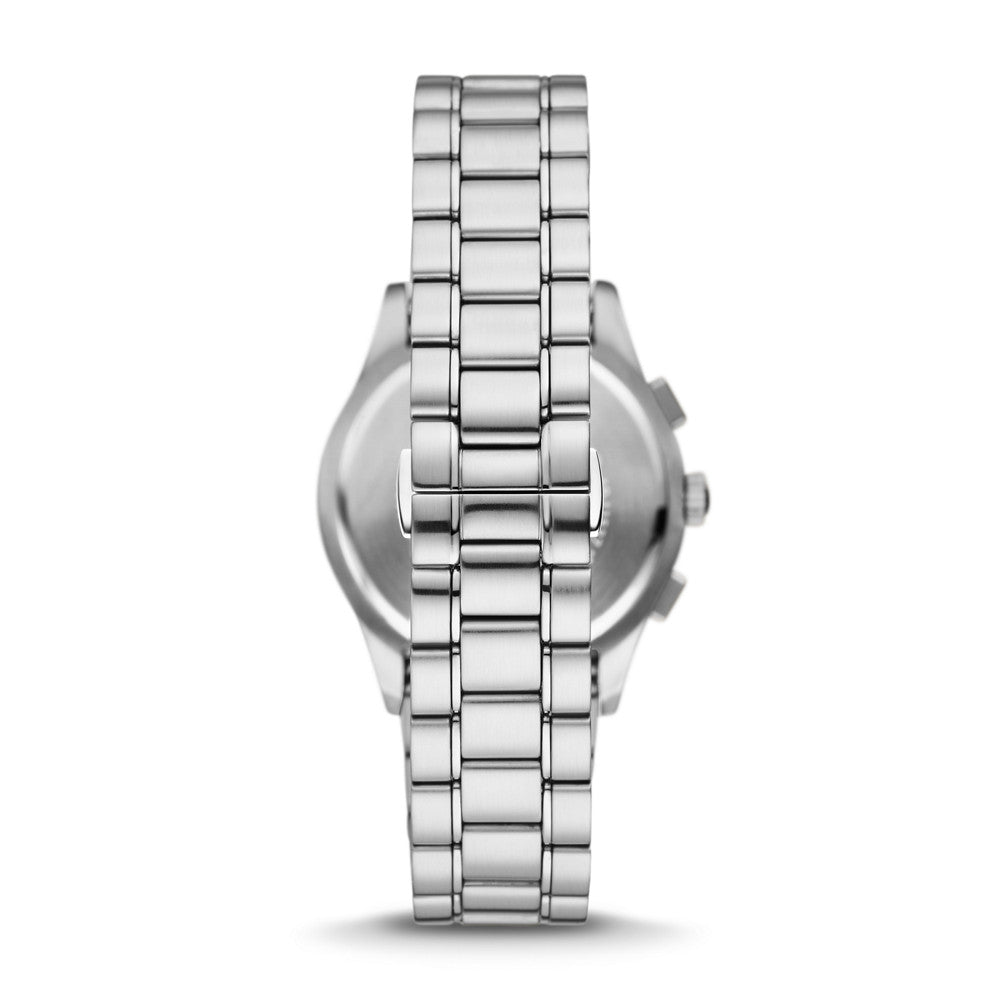 Emporio Armani Chronograph Silver-Tone Dial and Silver Stainless Steel 43mm Men's Watch | AR11529