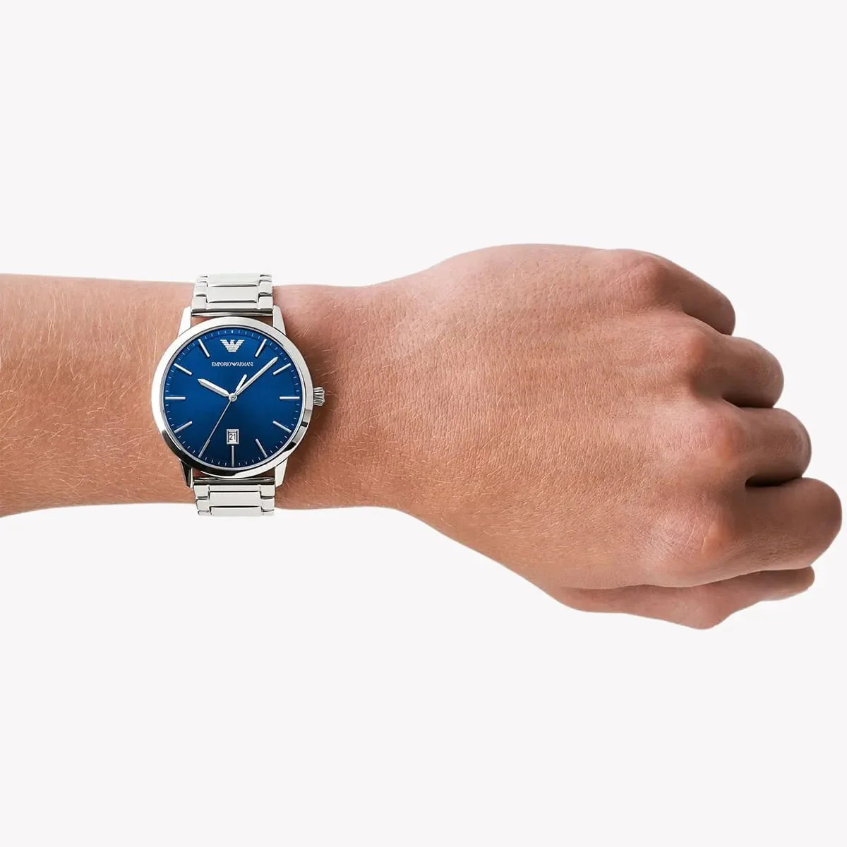 Emporio Armani Claudio Blue Dial and Silver Stainless Steel 43mm Men's Watch | AR11311