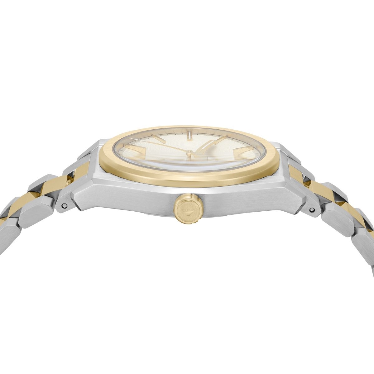 Emporio Armani Classic Cream Dial and Two - Tone Stainless Steel 41mm Men's Watch | AR11716 | TIME Watches