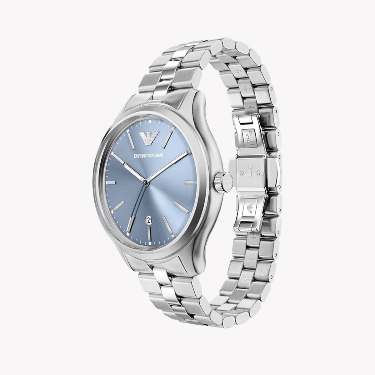 Emporio Armani Dario Blue Dial and Silver Steel Bracelet 41mm Men's Watch | AR11748 | TIME Watches