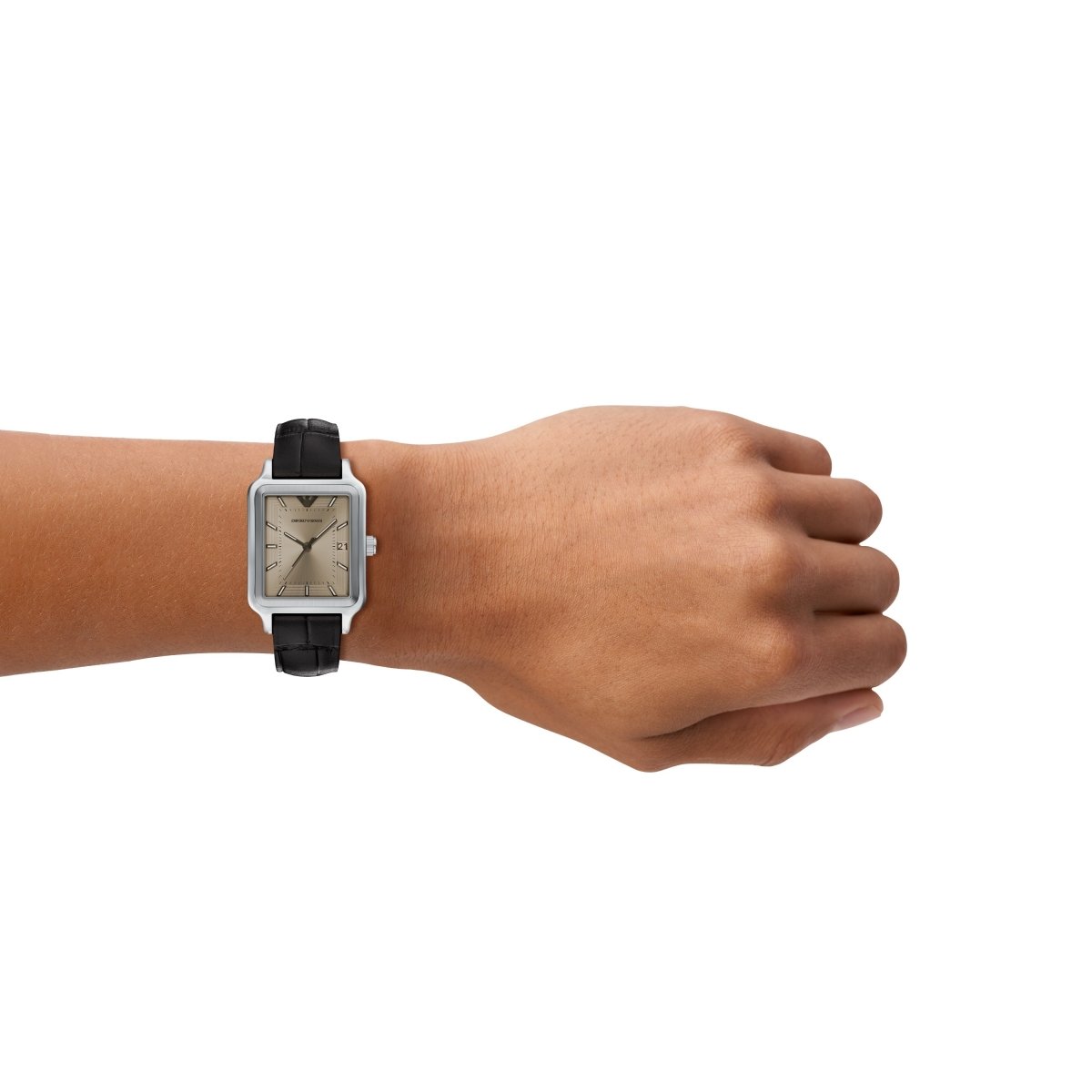 Emporio Armani Diego Silver Dial and Brown Leather 36mm Men's Watch | AR11756 | TIME Watches