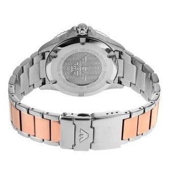 Emporio Armani Diver Two-Tone Dial and Two-Tone Stainless Steel 43mm Men's Watch | AR11340