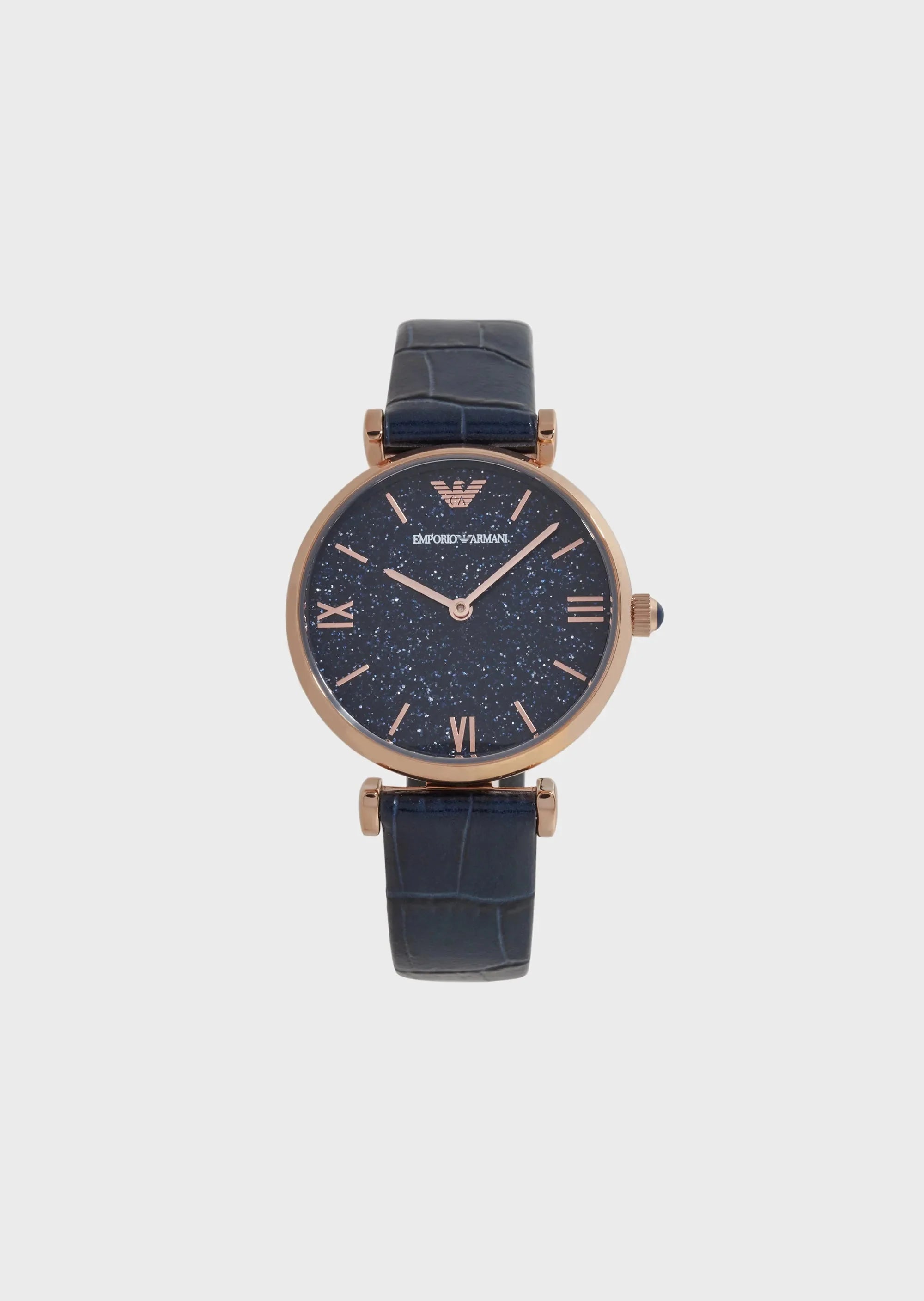 Emporio Armani Gianni T-Bar Blue Dial and Blue Leather 40mm Watch | AR11424