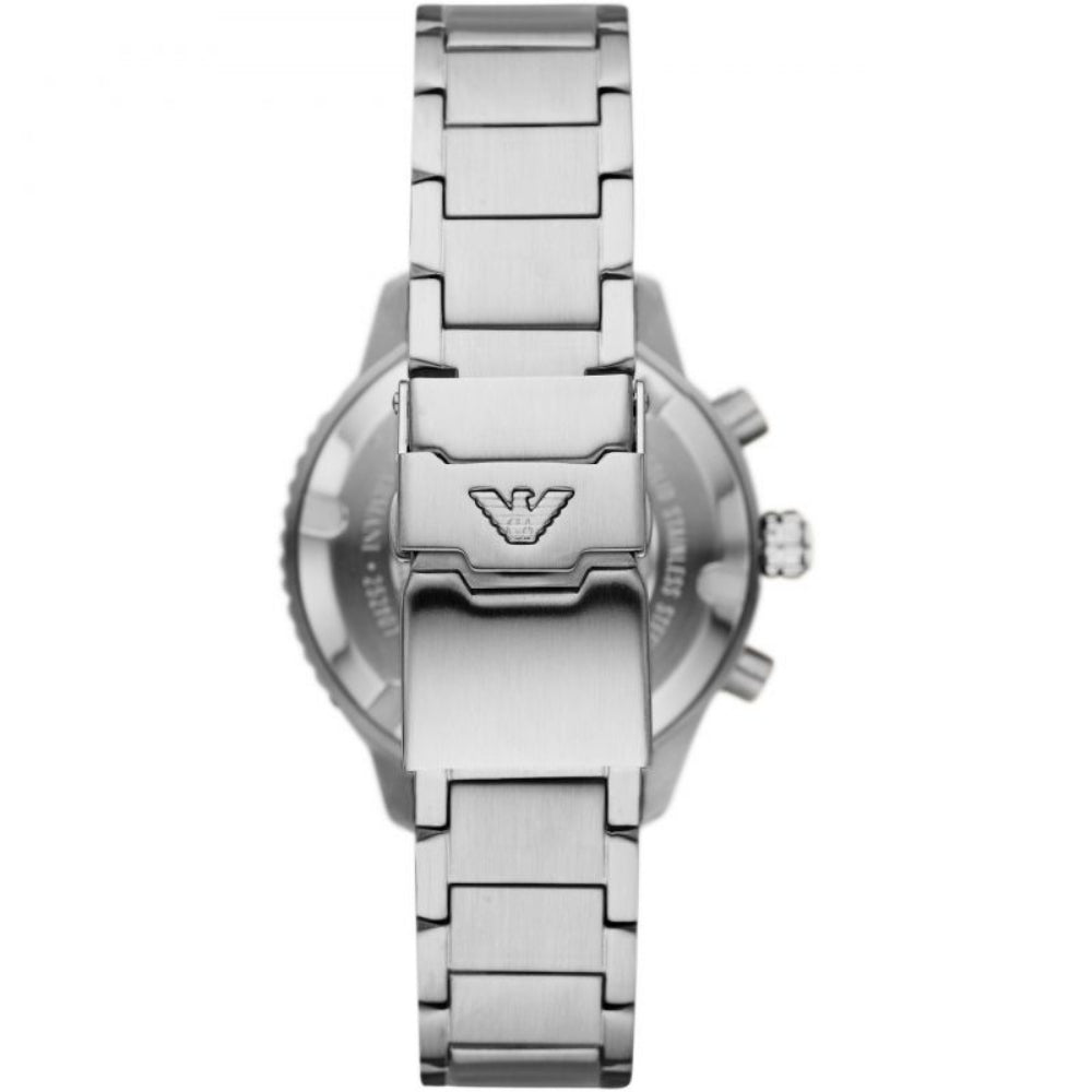Emporio Armani World Explorer Silver Dial and Silver Stainless Steel 42mm Men's Watch | AR11500