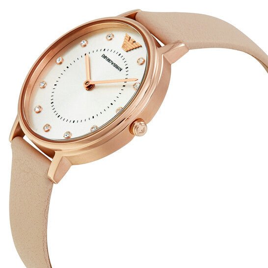 Emporio Armani Kappa Rose Gold Dial and Rose Gold Leather 38mm Women's Watch | AR2510