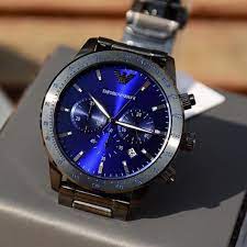 Emporio Armani Mario Gunmetal Dial and Gunmetal Stainless Steel 44mm Watch | AR80045