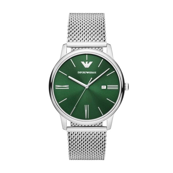 Emporio Armani Three-Hand Date Stainless Steel Mesh Men's Watch | AR11578