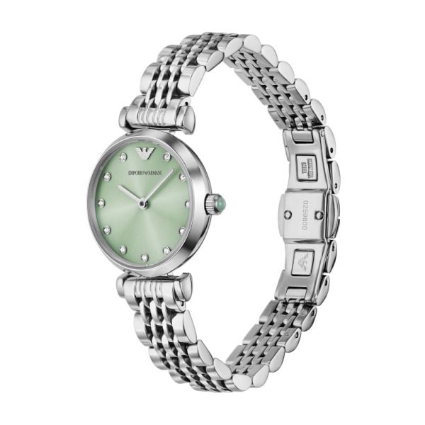 Emporio Armani Mia Dial and Silver Stainless Steel 28mm Women's Watch | AR11667 | TIME Watches