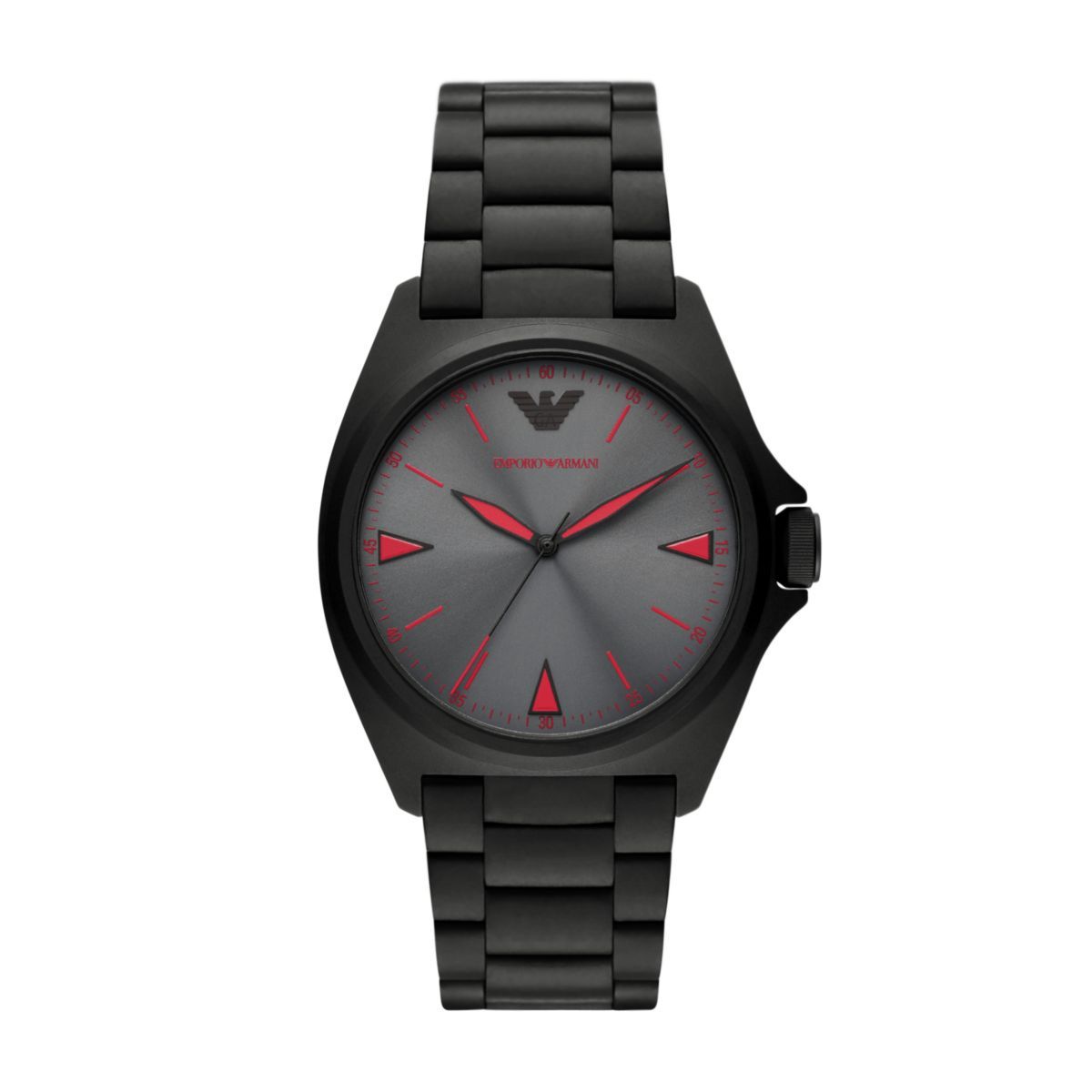 Emporio Armani Nicola Black Dial and Black Leather 43mm Men's Watch | AR11393