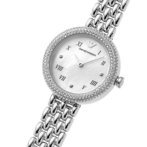 Emporio Armani Rosa Silver Dial and Silver Stainless Steel 30mm Women's Watch | AR11354